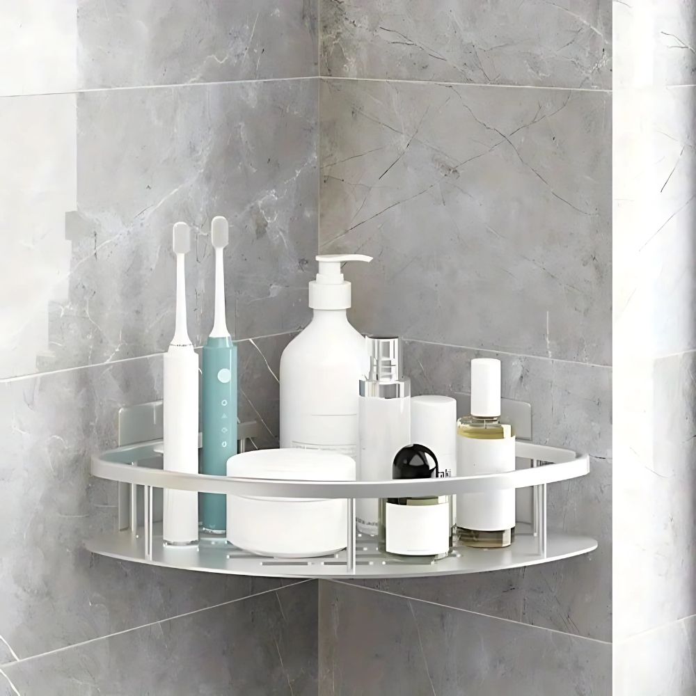 Aluminum Shower Shelf with Self-Adhesive Mounting