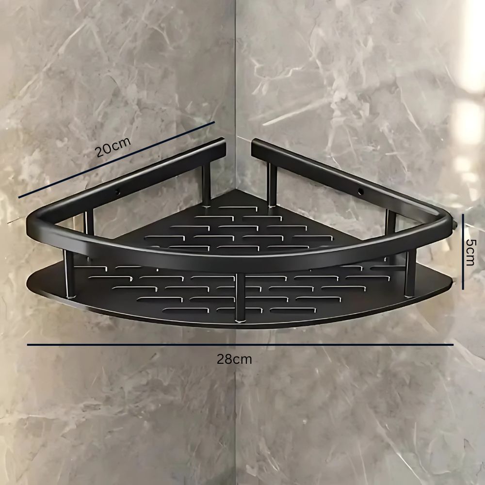 Aluminum Shower Shelf with Self-Adhesive Mounting