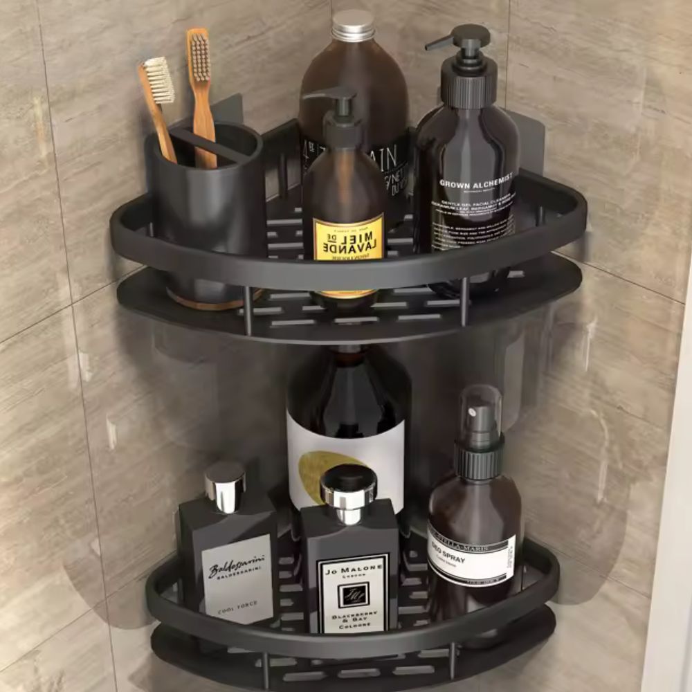 Aluminum Shower Shelf with Self-Adhesive Mounting