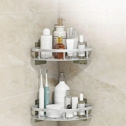 Aluminum Shower Shelf with Self-Adhesive Mounting