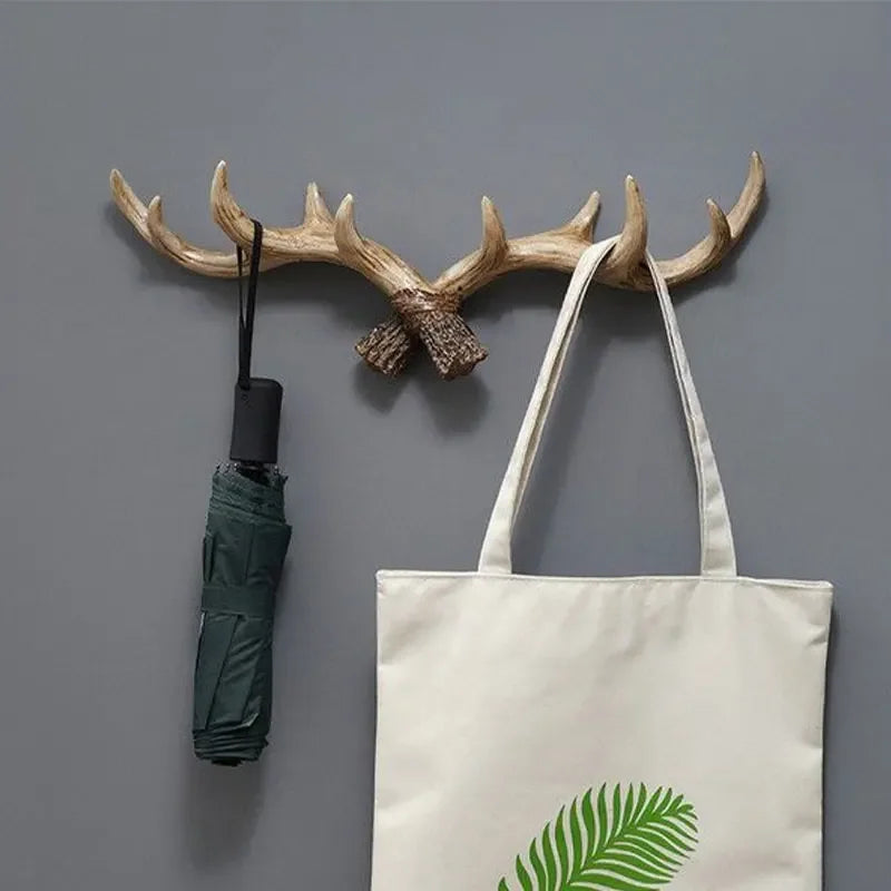 Gancio da parete decorativo a forma di corna, dall'aspetto naturale, per l'ingresso e gli interni