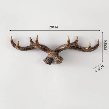 Gancio da parete decorativo a forma di corna, dall'aspetto naturale, per l'ingresso e gli interni