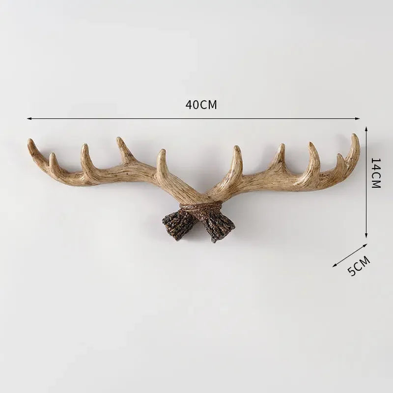 Gancio da parete decorativo a forma di corna, dall'aspetto naturale, per l'ingresso e gli interni