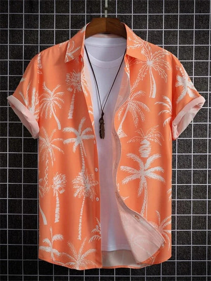 Amich - 3D Floral Print Hawaiian Shirt