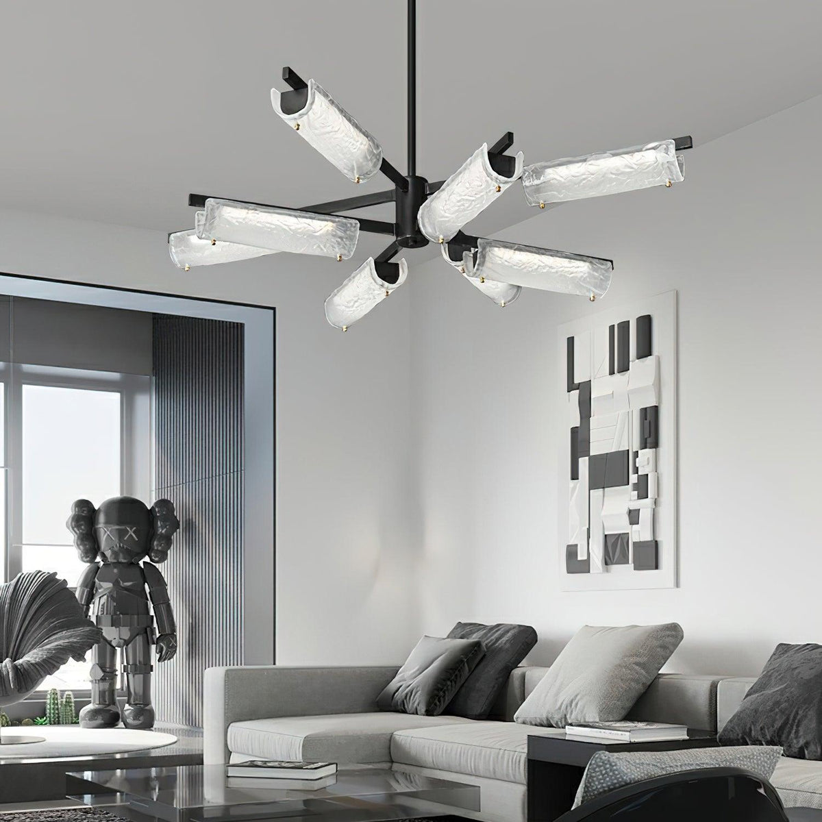Lustre Amoslo en laiton noir – Design élégant
