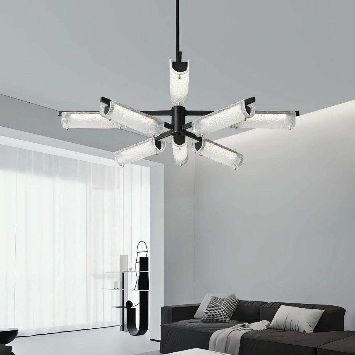 Lustre Amoslo en laiton noir – Design élégant