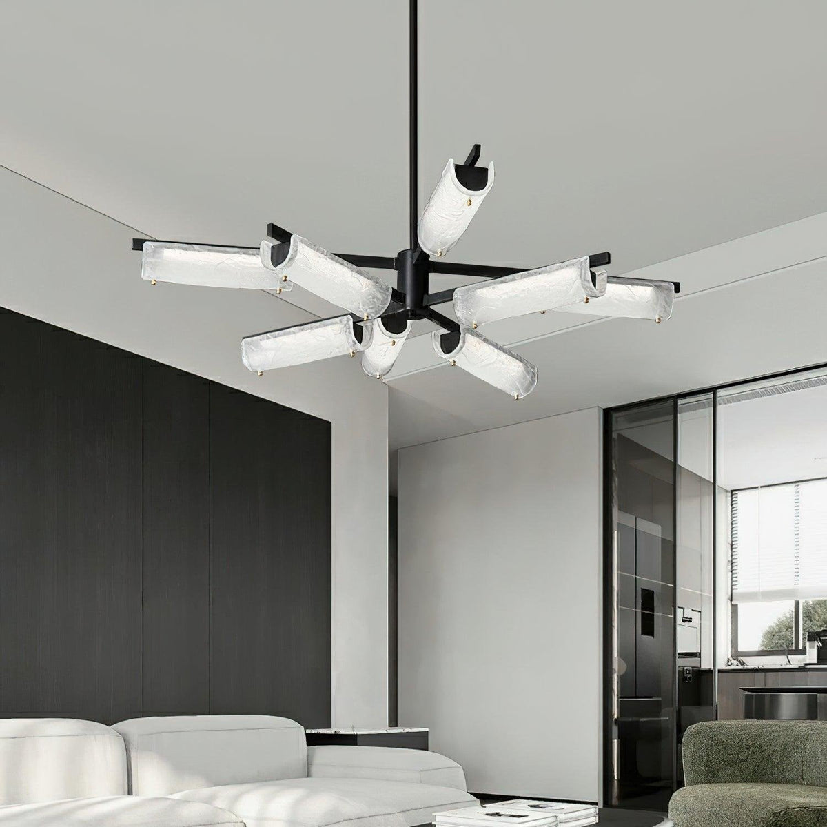 Lustre Amoslo en laiton noir – Design élégant