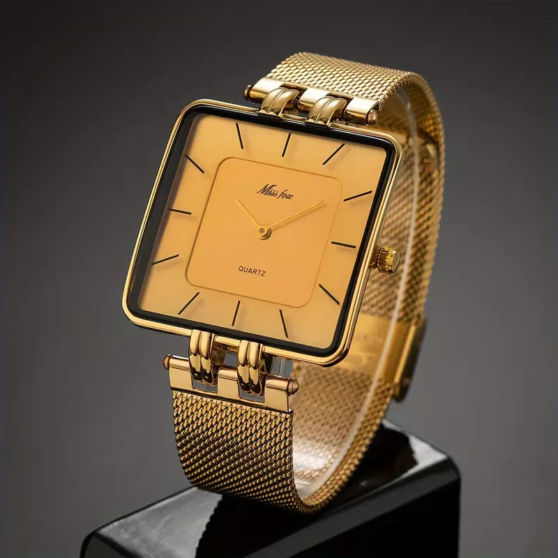 Analogue watch with square dial