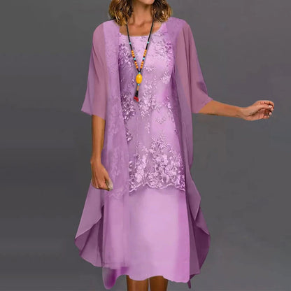 Aneira – Elegant Two-Piece Chiffon Dress