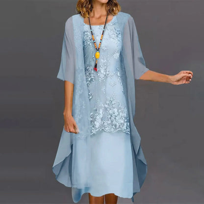 Aneira – Elegant Two-Piece Chiffon Dress