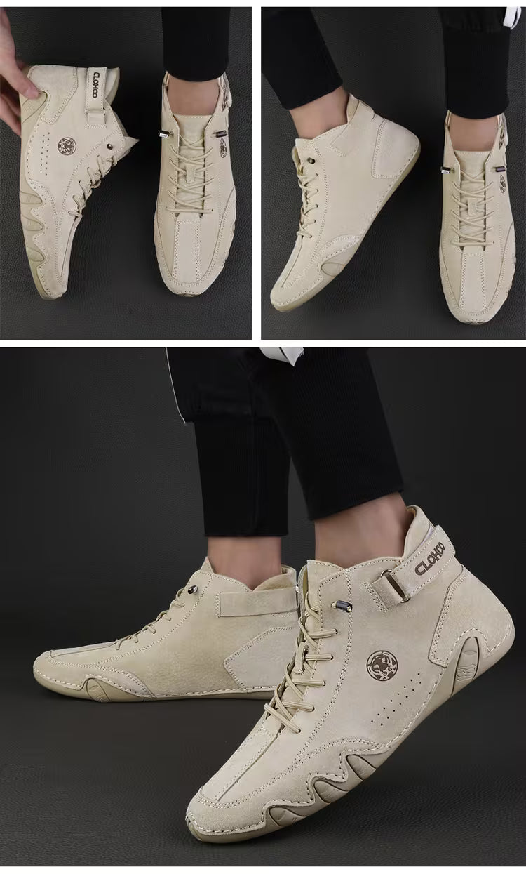 Ankle Boots with Elastic Closure and Round Toe