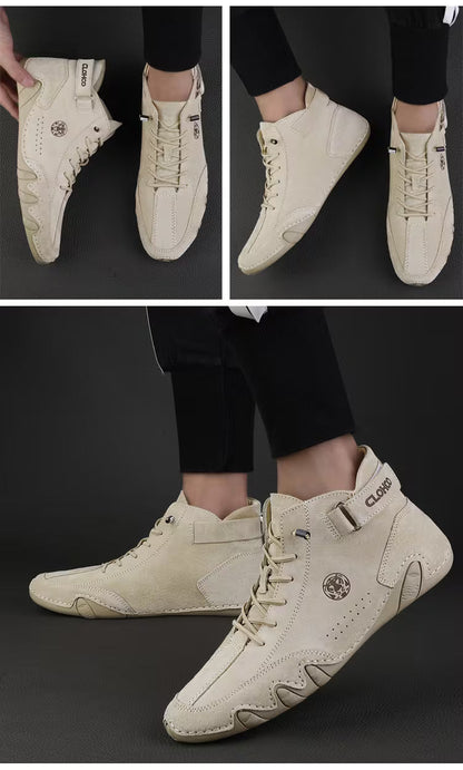 Ankle Boots with Elastic Closure and Round Toe