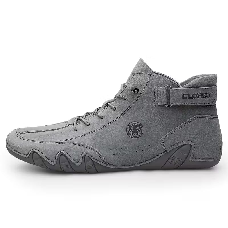 Ankle Boots with Elastic Closure and Round Toe