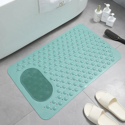 Antislip Shower Mat with Integrated Foot Scrubber