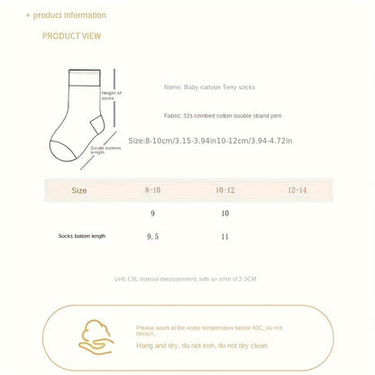 Antislip socks for newborn girls and boys with cute bear design - Angelie