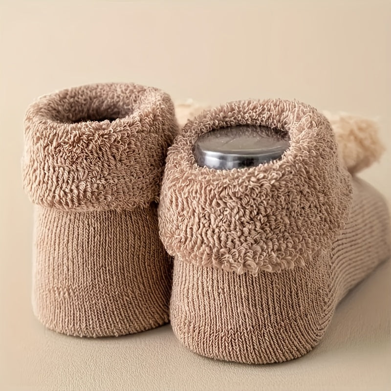 Antislip socks for newborn girls and boys with cute bear design - Angelie