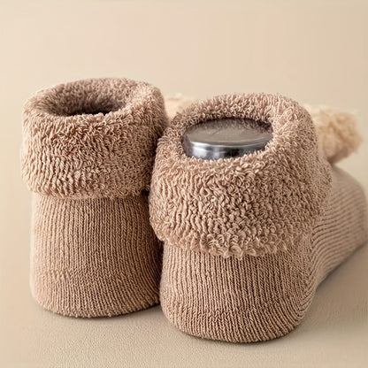 Antislip socks for newborn girls and boys with cute bear design - Angelie