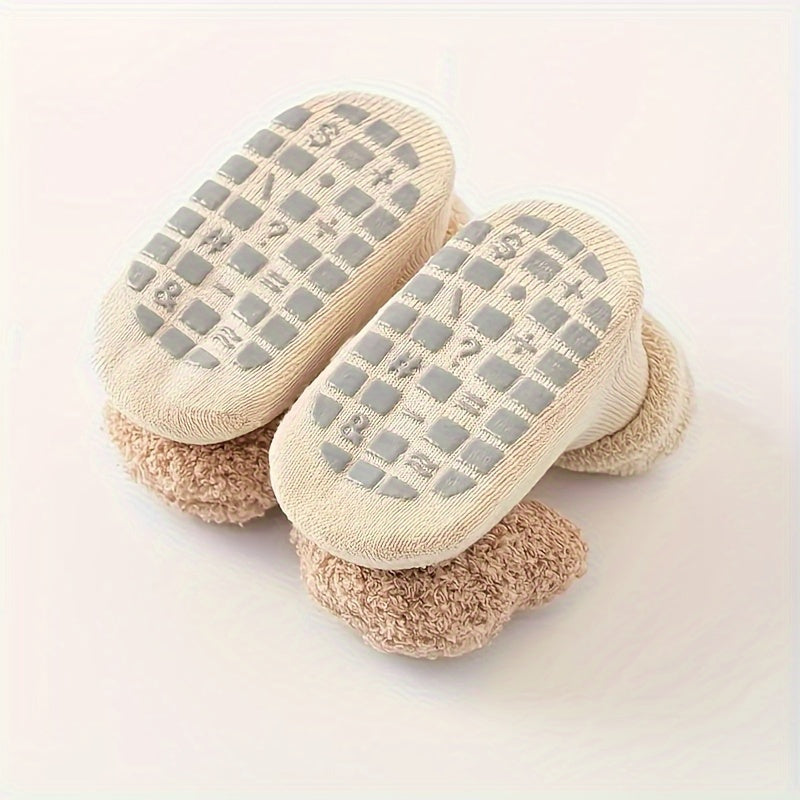 Antislip socks for newborn girls and boys with cute bear design - Angelie