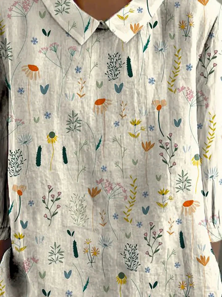 Antonella – Romantic Wildflower Women's Blouse