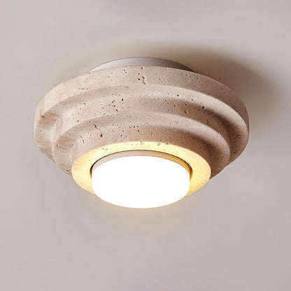 Travertine Ceiling Lamp - Elegant and Natural