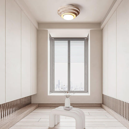 Travertine Ceiling Lamp - Elegant and Natural