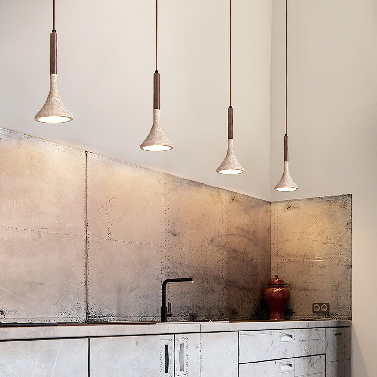 Lampada a sospensione in travertino Aplomb - Elegante e naturale