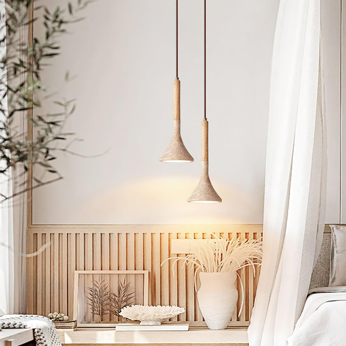 Lampada a sospensione in travertino Aplomb - Elegante e naturale