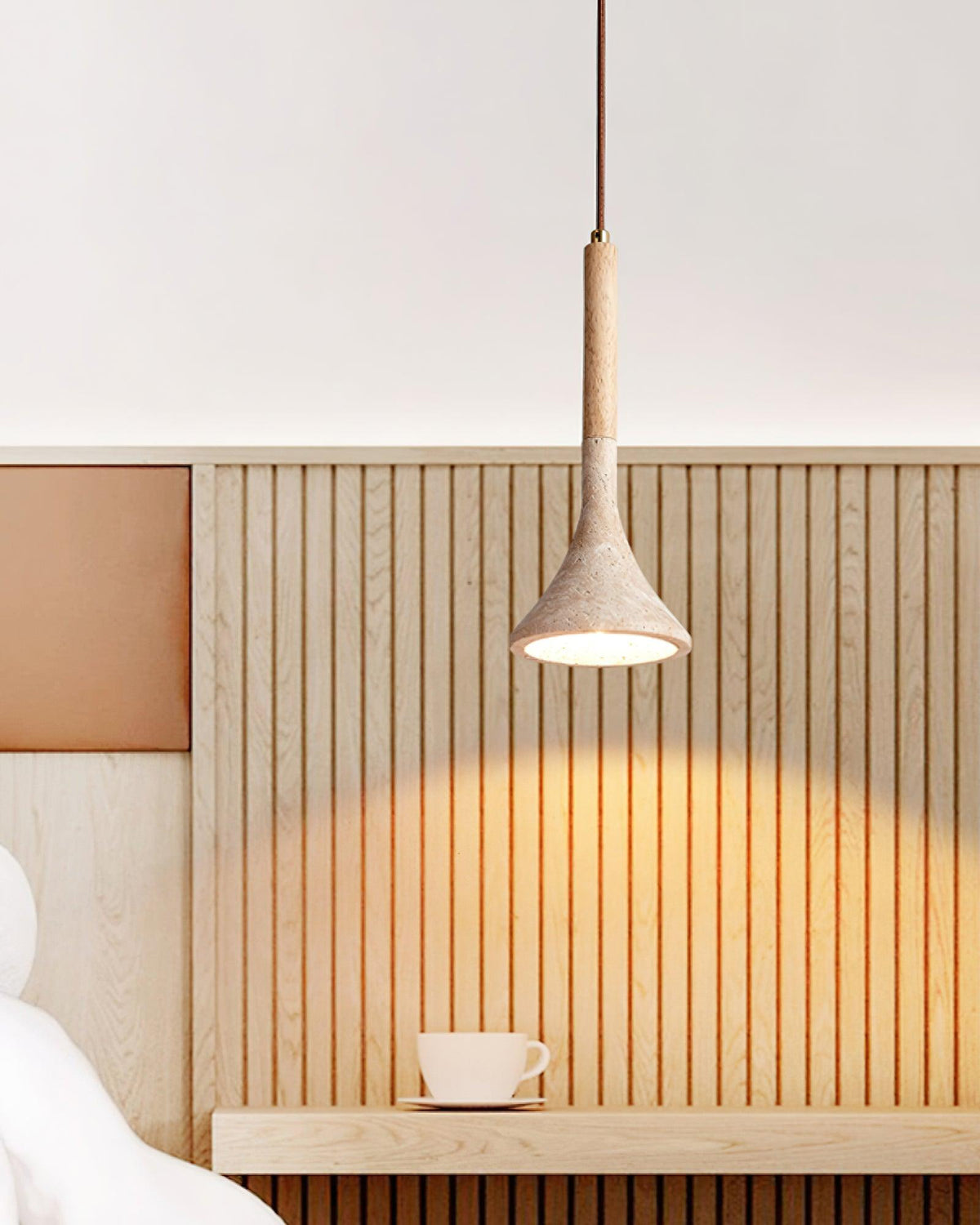 Lampada a sospensione in travertino Aplomb - Elegante e naturale