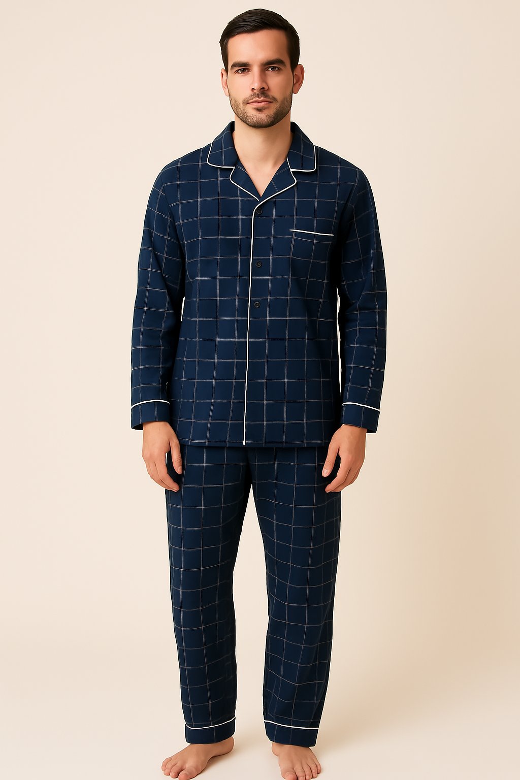 Pyjama set with shirt and button closure - Rex