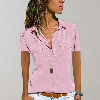 Aristea – Women's Blouse with Short Sleeves and Casual Elegance