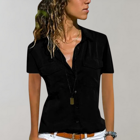 Aristea – Women's Blouse with Short Sleeves and Casual Elegance