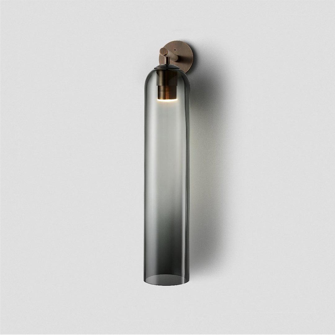 Cylindrical Glass Wall Lamp with Luxurious Finish – Decorative LED Sconce for Modern Interiors