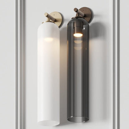 Cylindrical Glass Wall Lamp with Luxurious Finish – Decorative LED Sconce for Modern Interiors