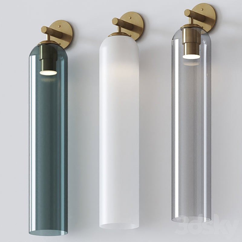 Cylindrical Glass Wall Lamp with Luxurious Finish – Decorative LED Sconce for Modern Interiors