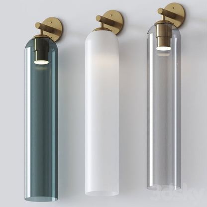 Cylindrical Glass Wall Lamp with Luxurious Finish – Decorative LED Sconce for Modern Interiors