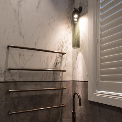 Cylindrical Glass Wall Lamp with Luxurious Finish – Decorative LED Sconce for Modern Interiors
