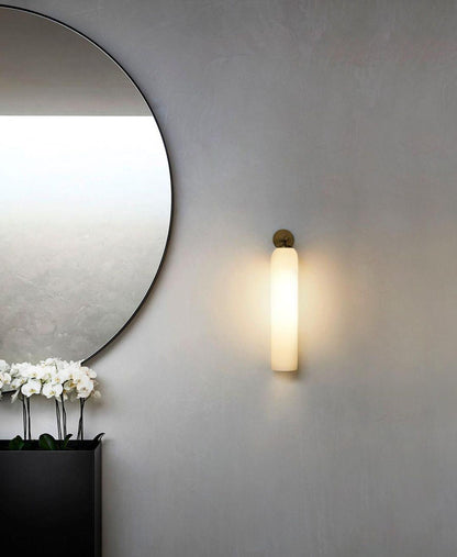 Cylindrical Glass Wall Lamp with Luxurious Finish – Decorative LED Sconce for Modern Interiors