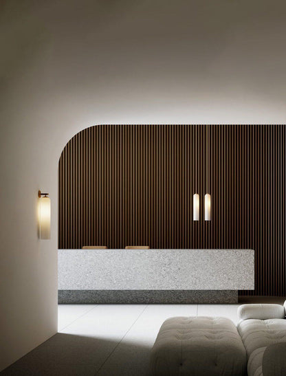 Cylindrical Glass Wall Lamp with Luxurious Finish – Decorative LED Sconce for Modern Interiors