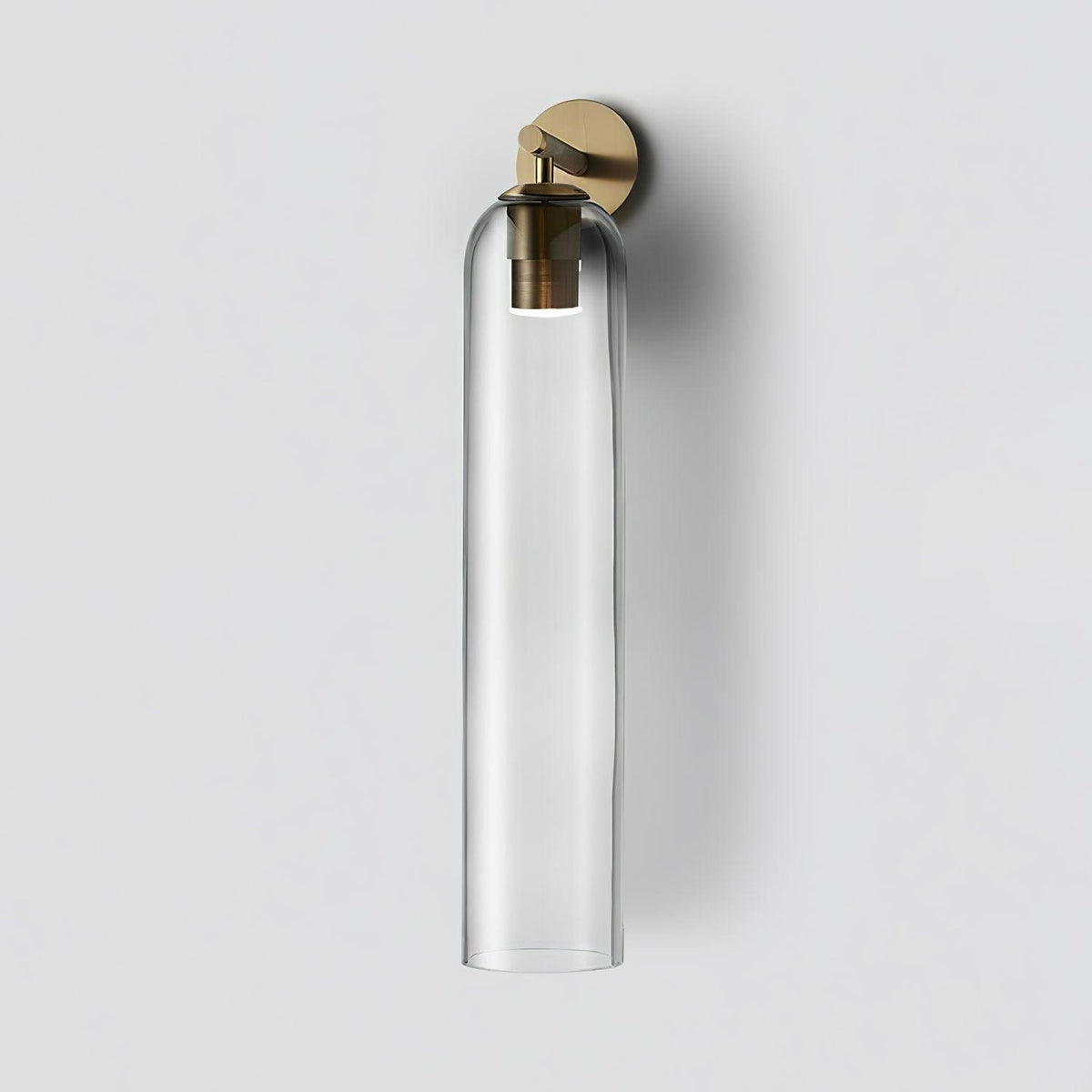 Cylindrical Glass Wall Lamp with Luxurious Finish – Decorative LED Sconce for Modern Interiors
