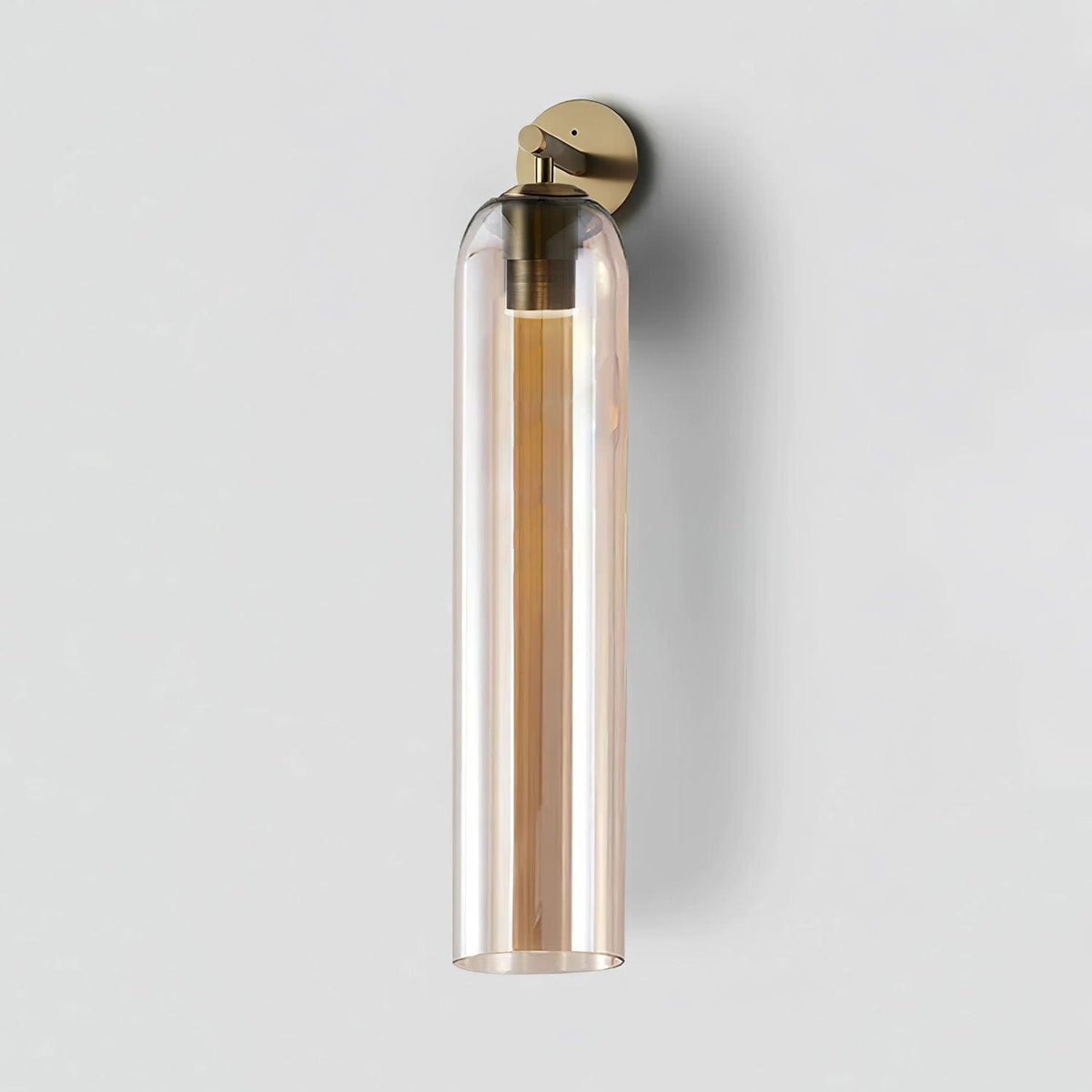 Cylindrical Glass Wall Lamp with Luxurious Finish – Decorative LED Sconce for Modern Interiors