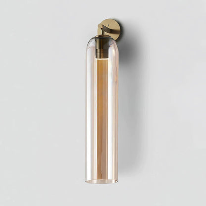Cylindrical Glass Wall Lamp with Luxurious Finish – Decorative LED Sconce for Modern Interiors
