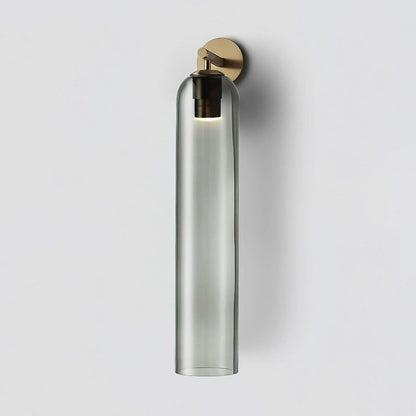 Cylindrical Glass Wall Lamp with Luxurious Finish – Decorative LED Sconce for Modern Interiors