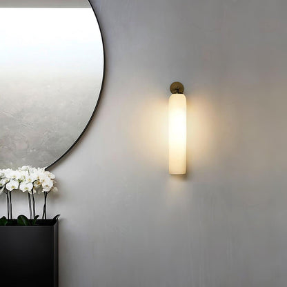 Cylindrical Glass Wall Lamp with Luxurious Finish – Decorative LED Sconce for Modern Interiors
