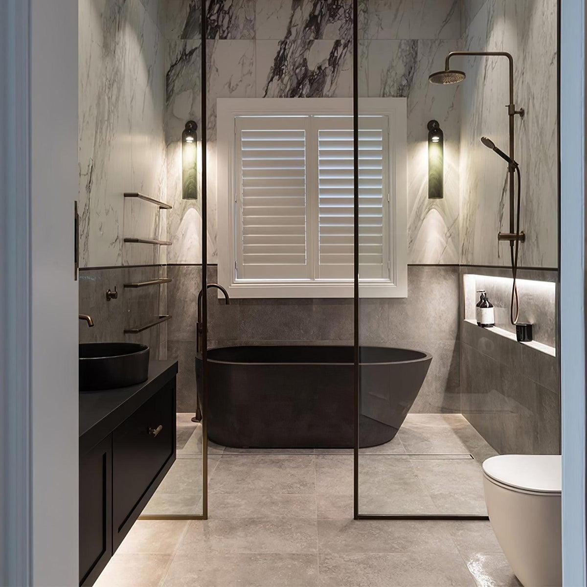 Cylindrical Glass Wall Lamp with Luxurious Finish – Decorative LED Sconce for Modern Interiors