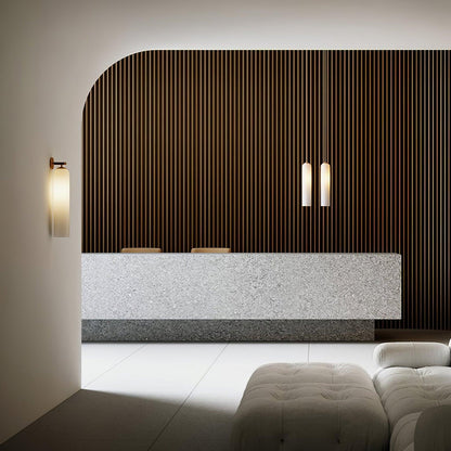 Cylindrical Glass Wall Lamp with Luxurious Finish – Decorative LED Sconce for Modern Interiors