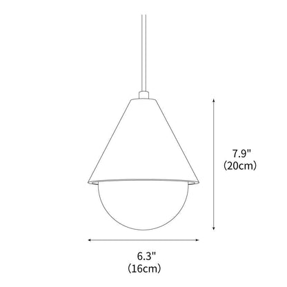 Modern Pendant Light in Travertine and Glass
