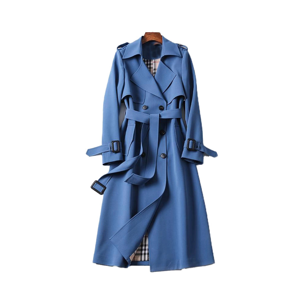 Waterdichte lange trenchcoat met ceintuur voor dames