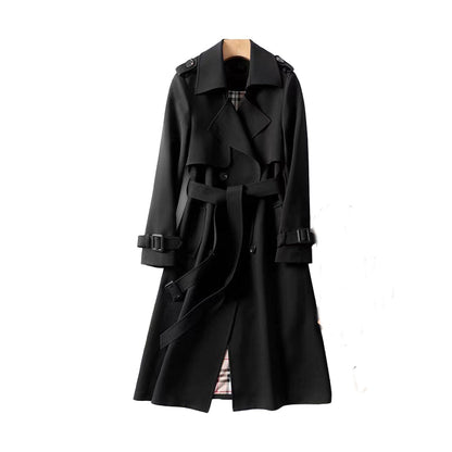 Waterdichte lange trenchcoat met ceintuur voor dames