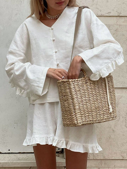 Pantaloni corti e camicetta da donna - Agnes