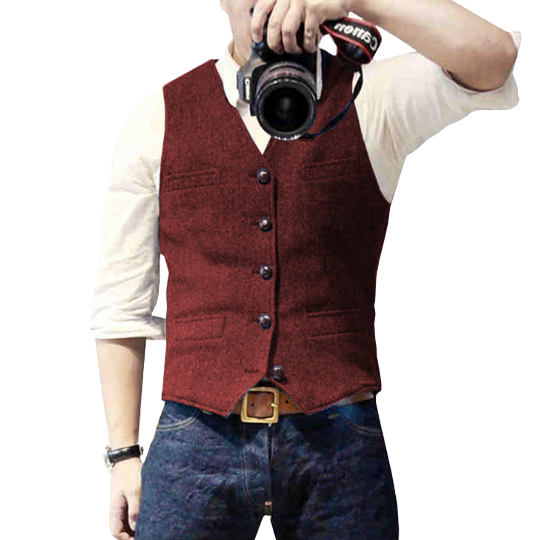 Gilet intramontabile da uomo con vestibilità comoda e stile versatile